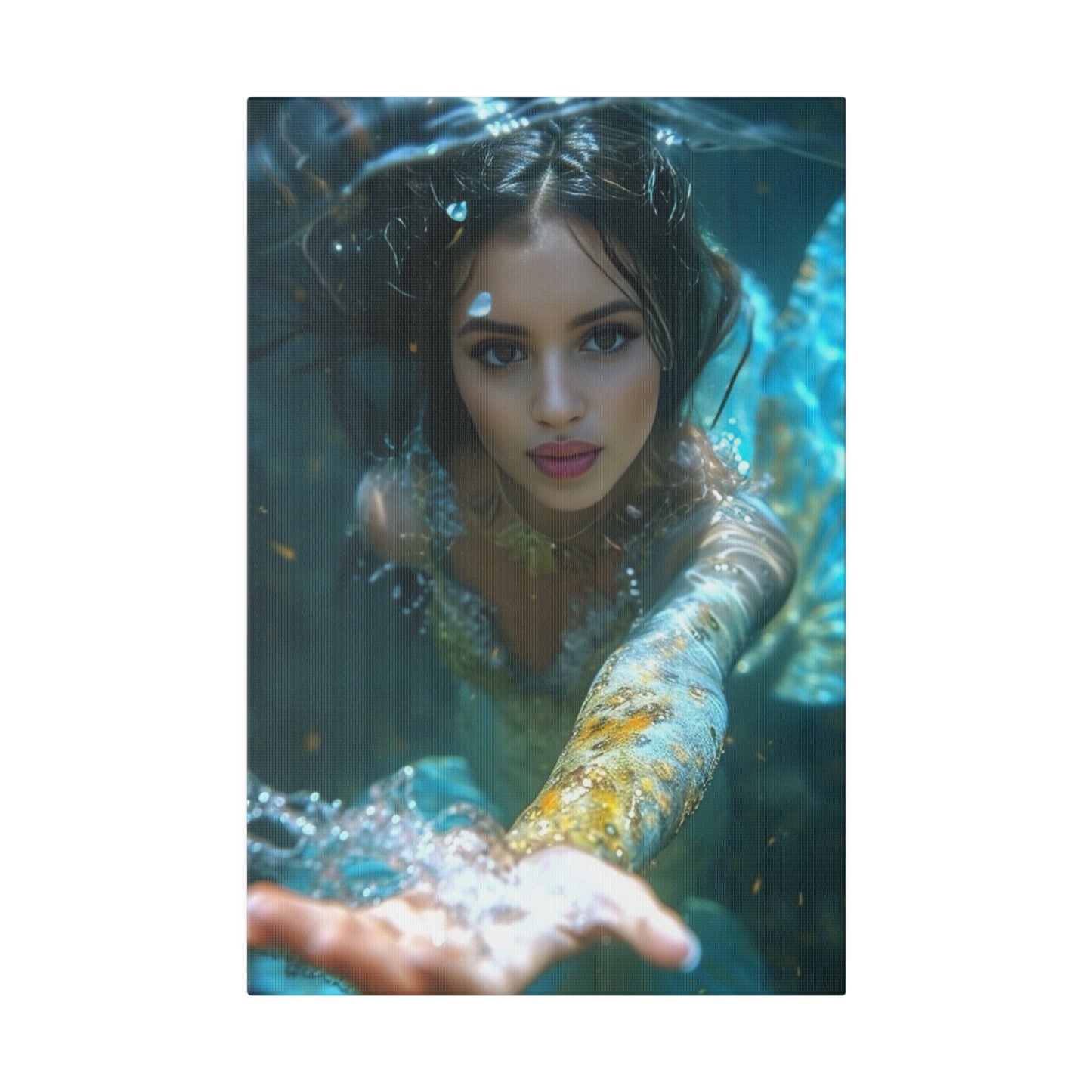 Custom Underwater Mermaid Portrait for Women | Personalized Fantasy Art Gift