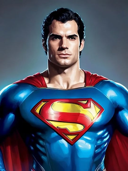 Benutzerdefiniertes Superman-Portrait | Personalisiertes Superhelden-Kunstwerk als Geschenk für Männer