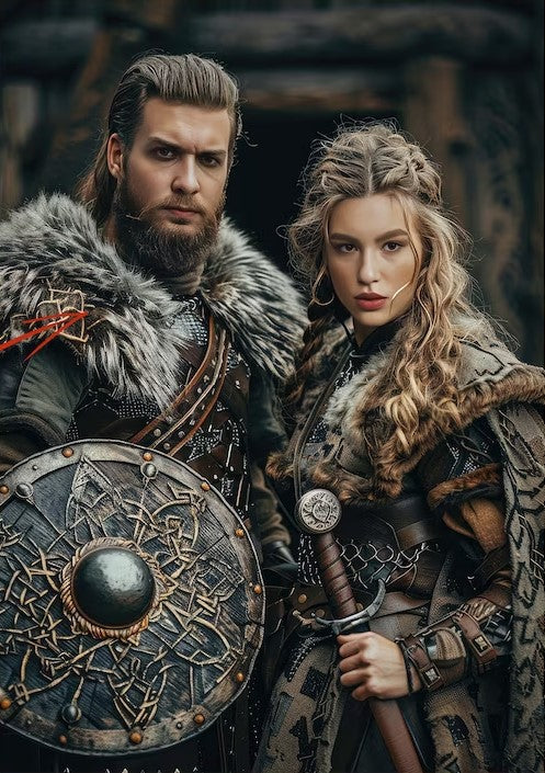 Custom Viking Couple Portrait