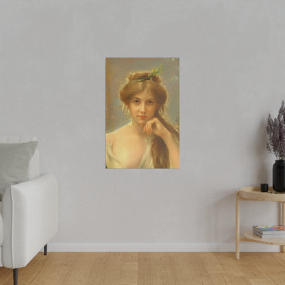 Custom Renaissance-inspired portrait of a young woman with soft lighting, designed to capture the elegance of classical art.