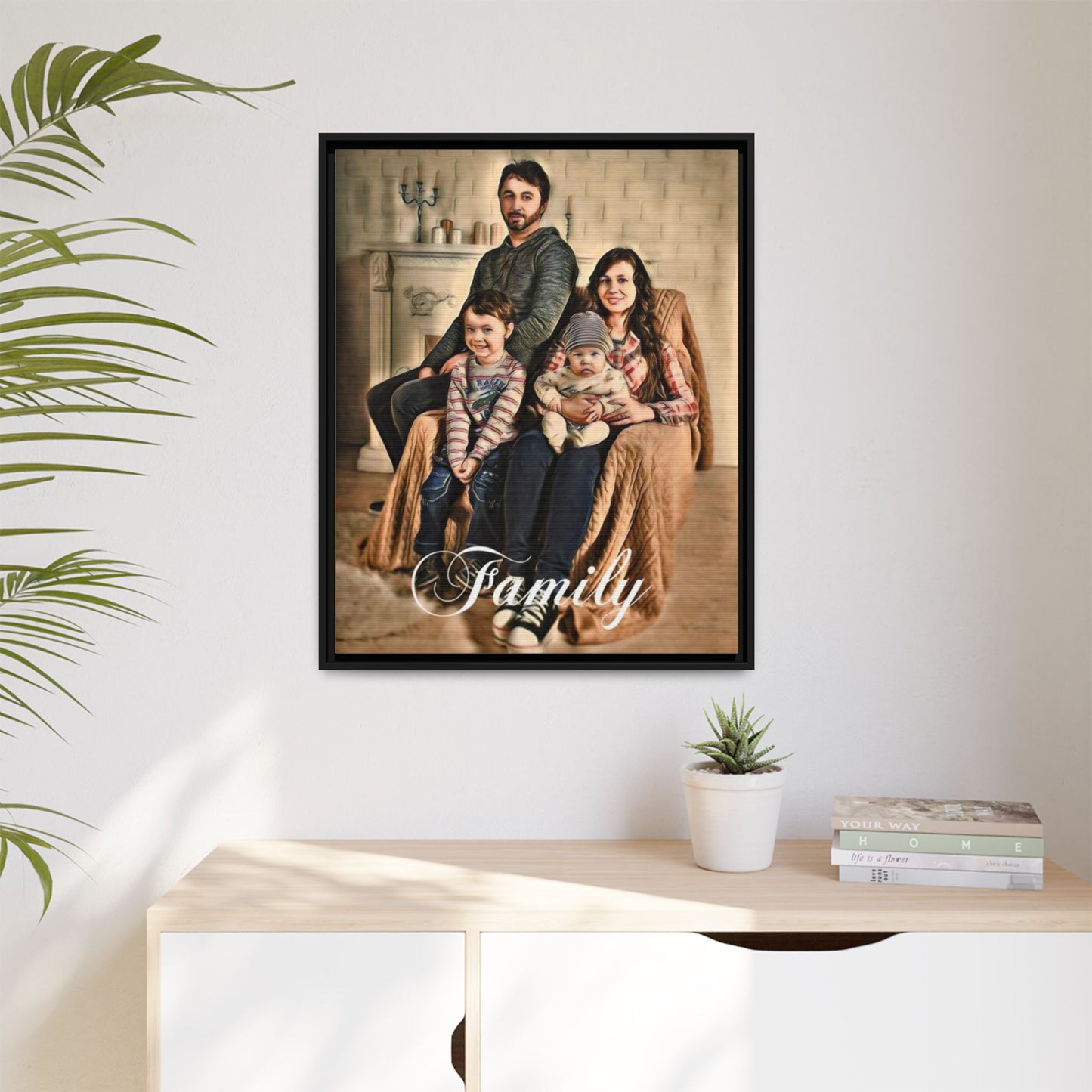 Personalisiertes Familienportrait | Personalisiertes Familienkunstwerk-Geschenk