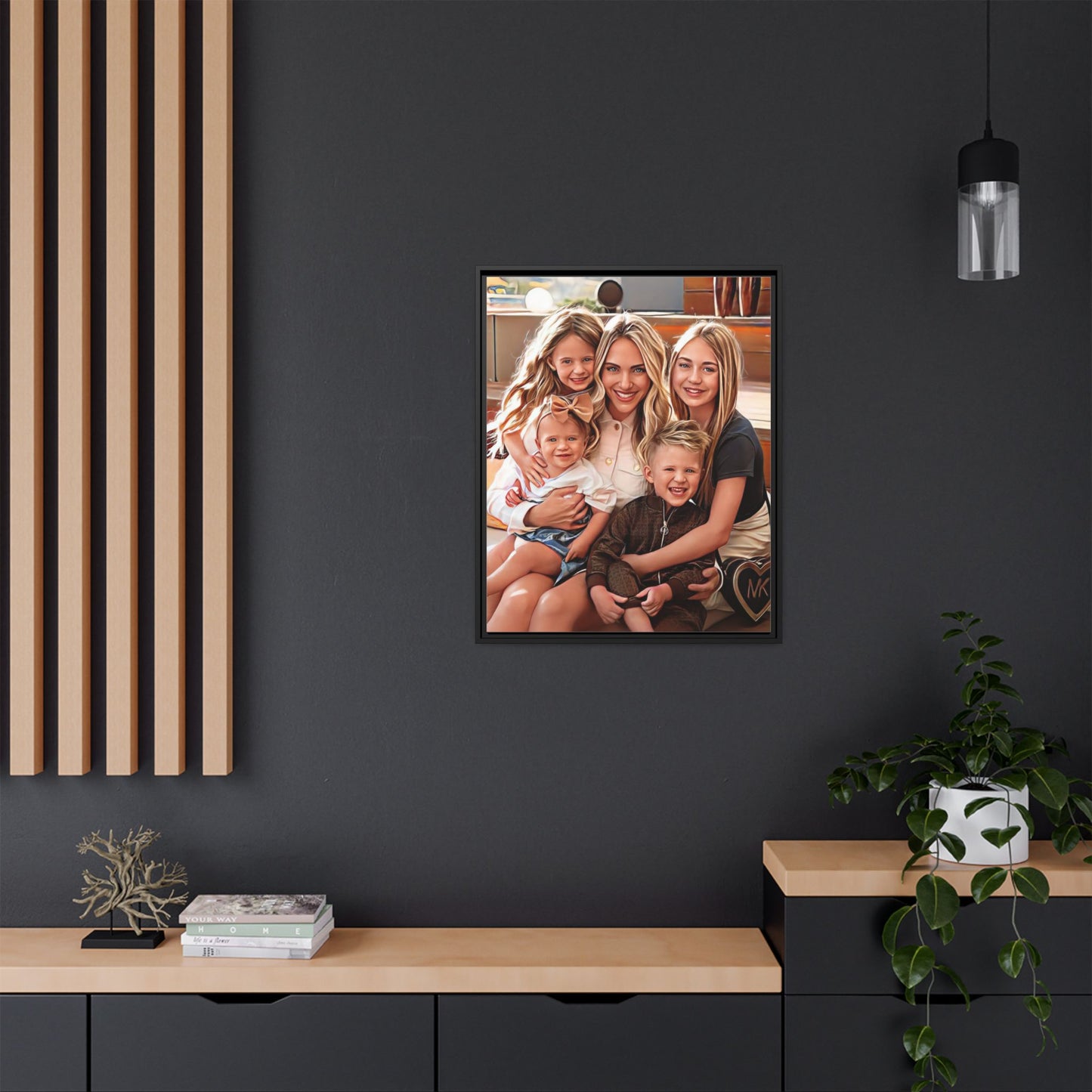 Personalisiertes Familienportrait | Personalisiertes Familienkunstwerk-Geschenk