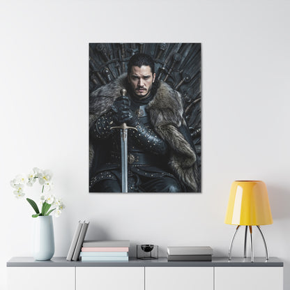 Individuelles Porträt des Königs auf dem Thron | Personalisiertes Kunstwerk inspiriert von Game of Thrones