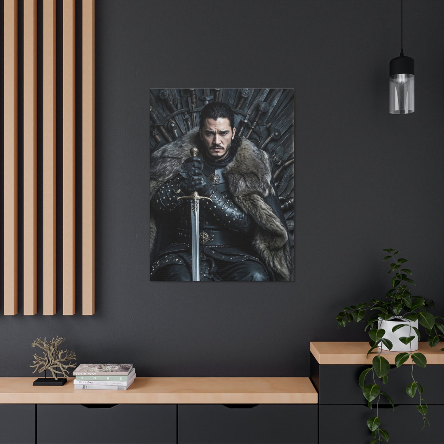 Individuelles Porträt des Königs auf dem Thron | Personalisiertes Kunstwerk inspiriert von Game of Thrones