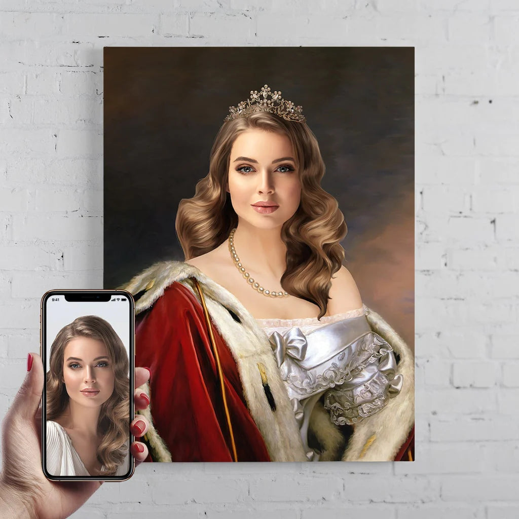 Personalized portrait gift for women with instant preview generation.