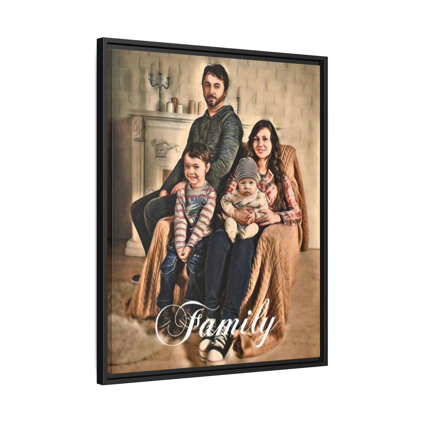 Personalisiertes Familienportrait | Personalisiertes Familienkunstwerk-Geschenk