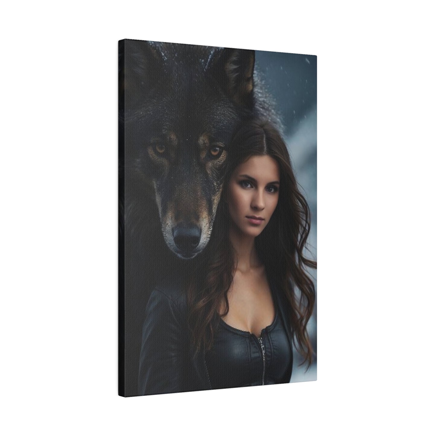 Custom Wolf Companion Portrait for Women | Personalized Wild Spirit Artwork Gift